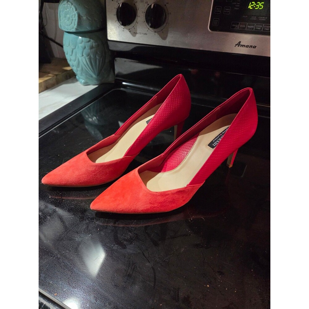Snakeskin/Suede Red Heels